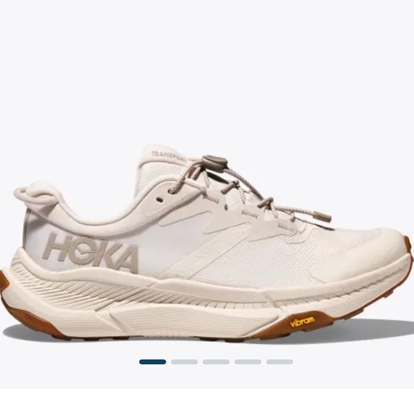 Hoka Cream and Brown Running Shoes - Picture 1 of 6